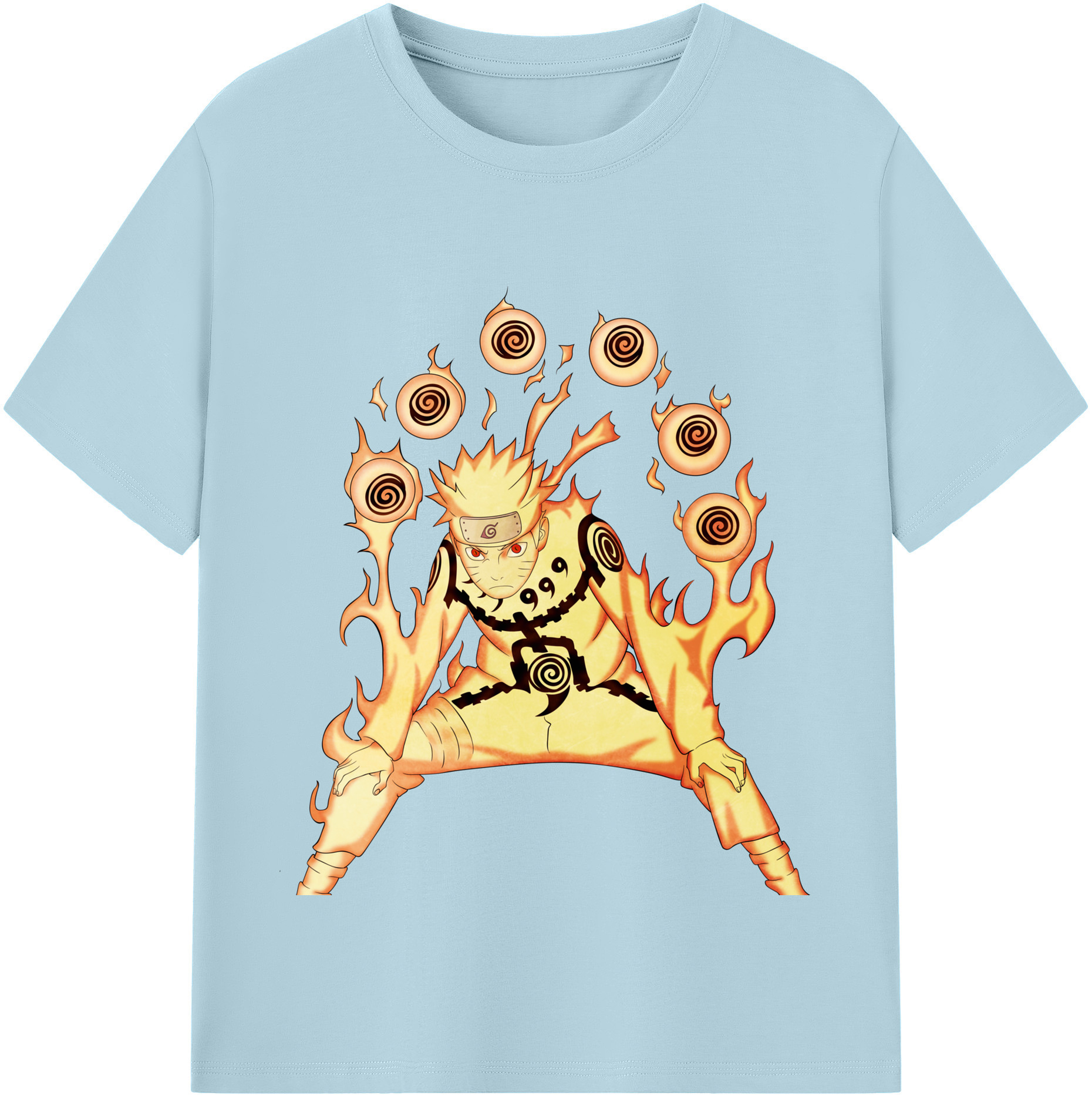 （画像用） NARUTO -ナルト- うずまき ナルト Uzumaki Naruto 綿100％半袖Tシャツ（フロントプリント）